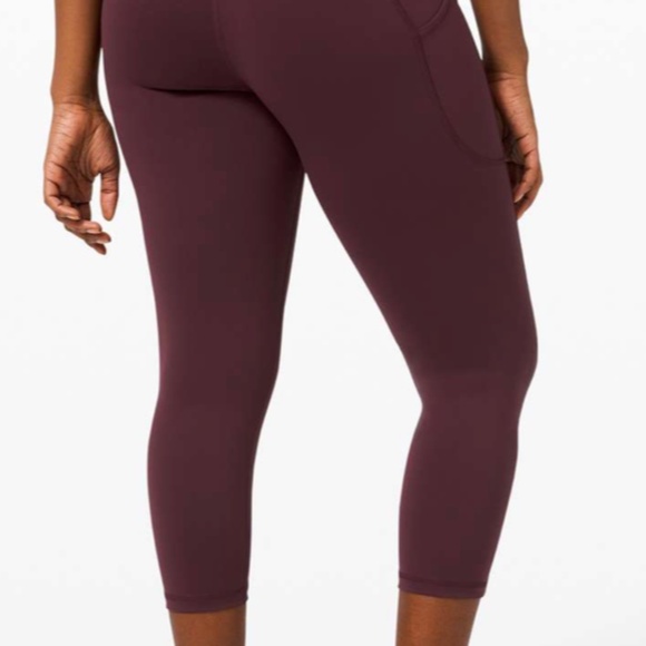 Lululemon Invigorate High-Rise Crop 23" Cassis Size 8 - Picture 3 of 8